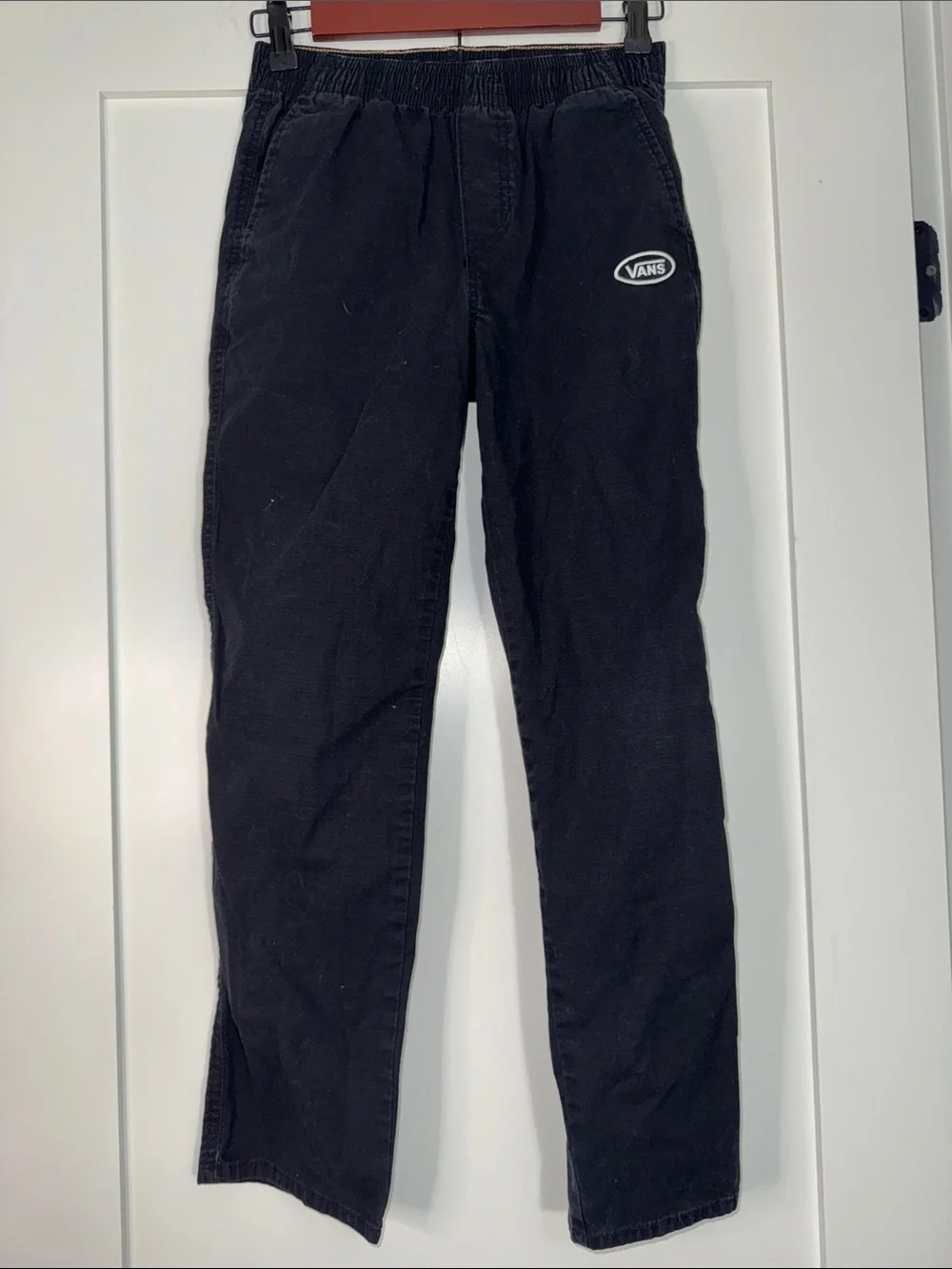 Vans Kids Black Joggers w/ Logo Sz Medium cotton blend casual minimalist basic